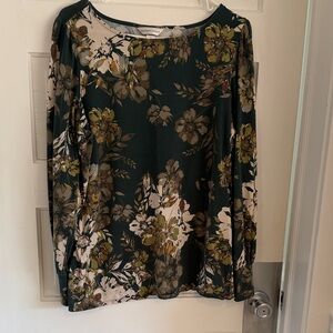 Christopher & Banks Earthy Tones Long Sleeve Top